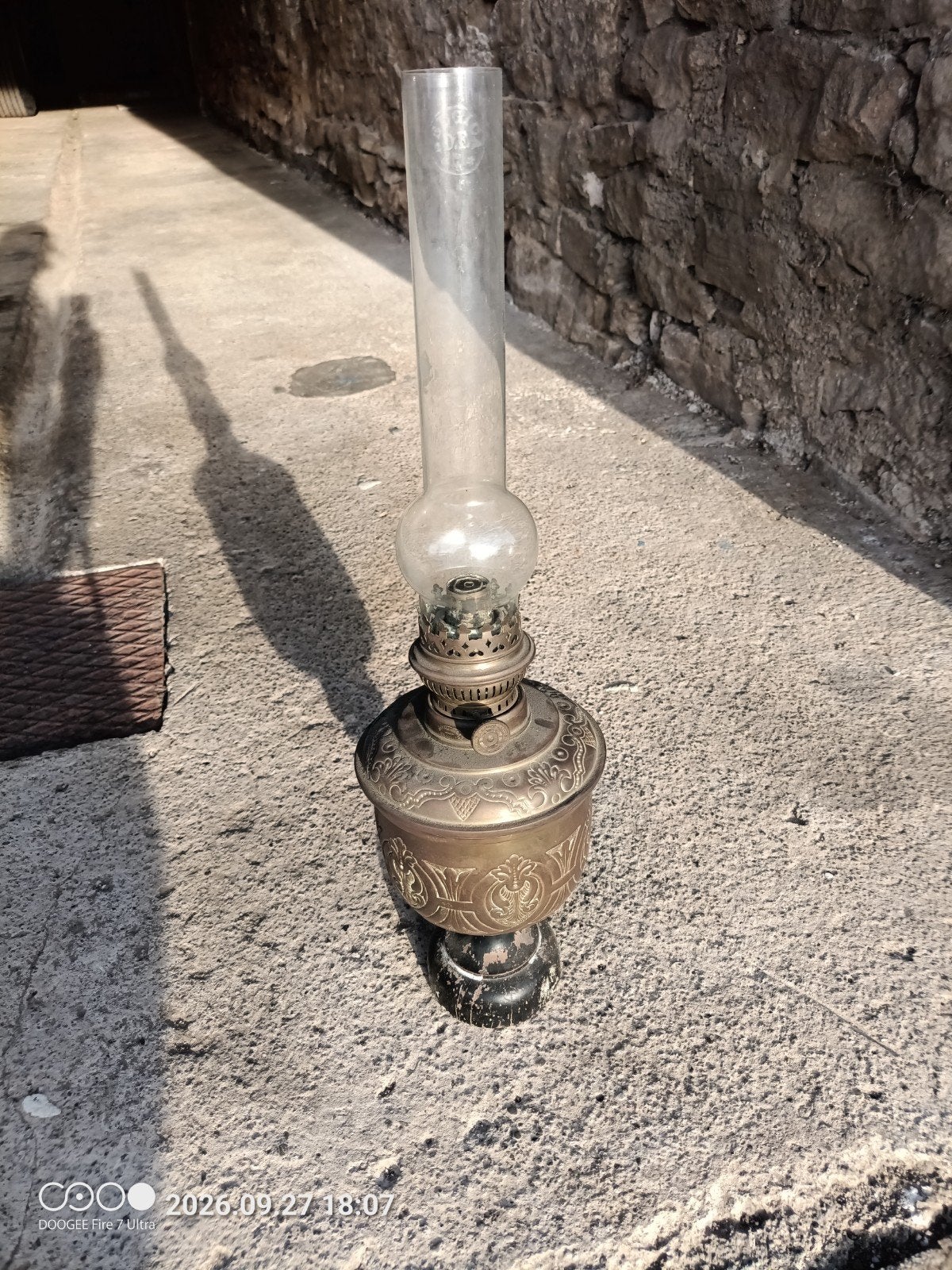 quinquet ancienne lampe à huile, Enlèvement