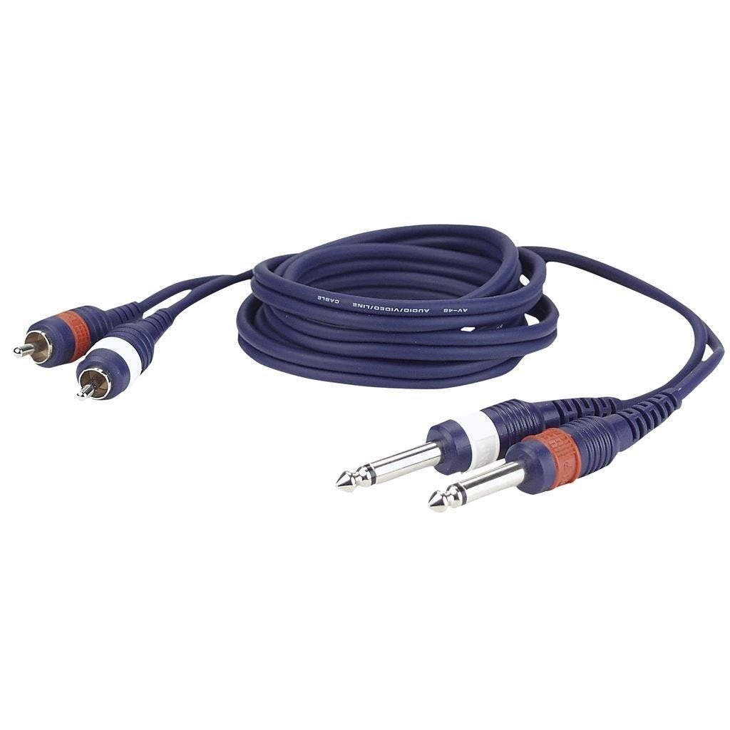 2 RCA male L/R to 2 mono Jack L/R OFC 1,5m, Enlèvement ou Envoi, Neuf