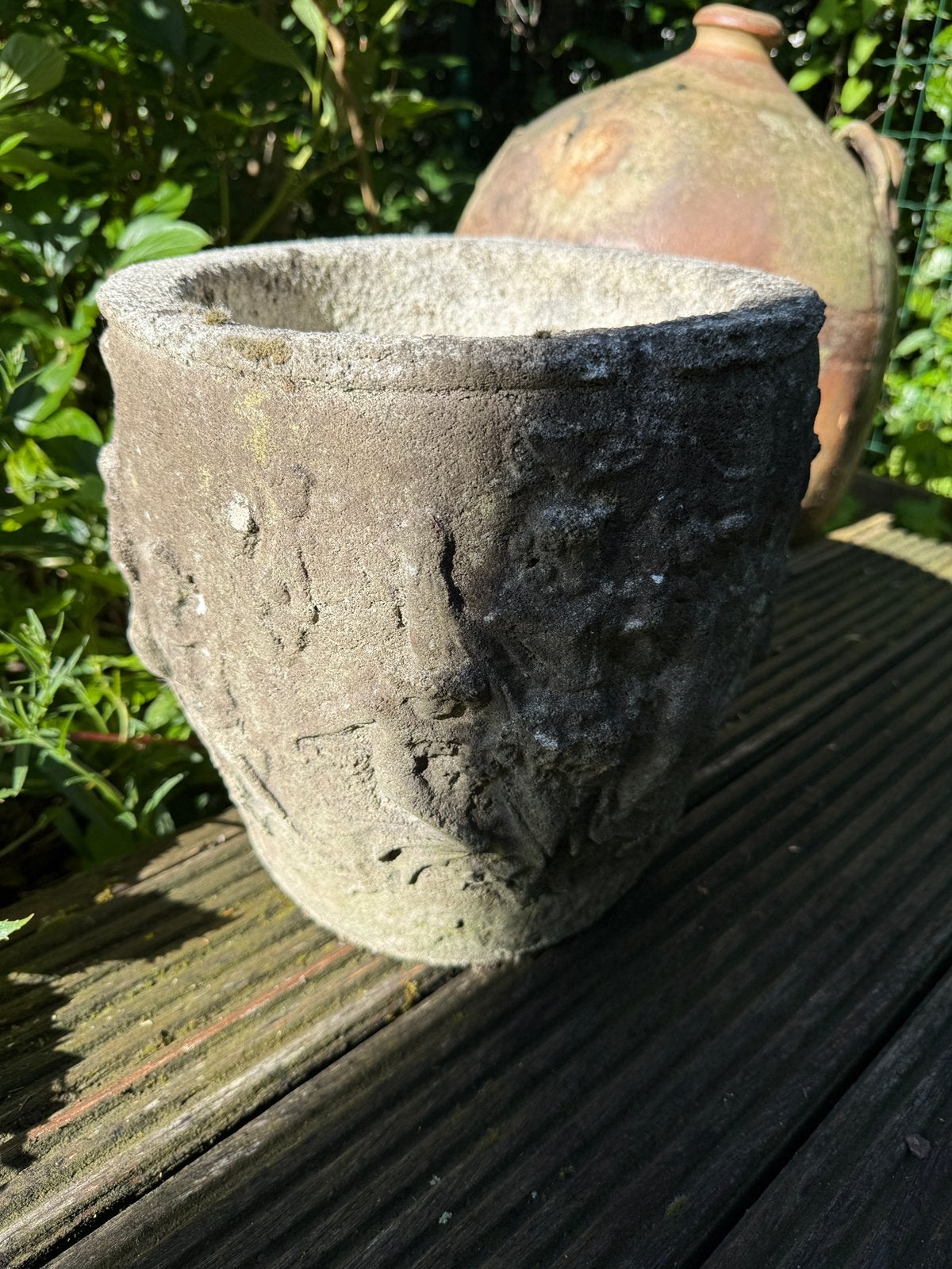 Vase de jardin en grès espagnol, Enlèvement ou Envoi, Comme neuf