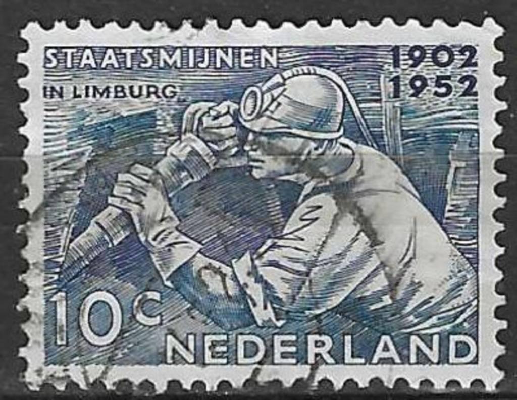 Nederland 1956 - Yvert 568 - Staatsmijnen in Limburg (ST), Postzegels en Munten, Verzenden, Gestempeld