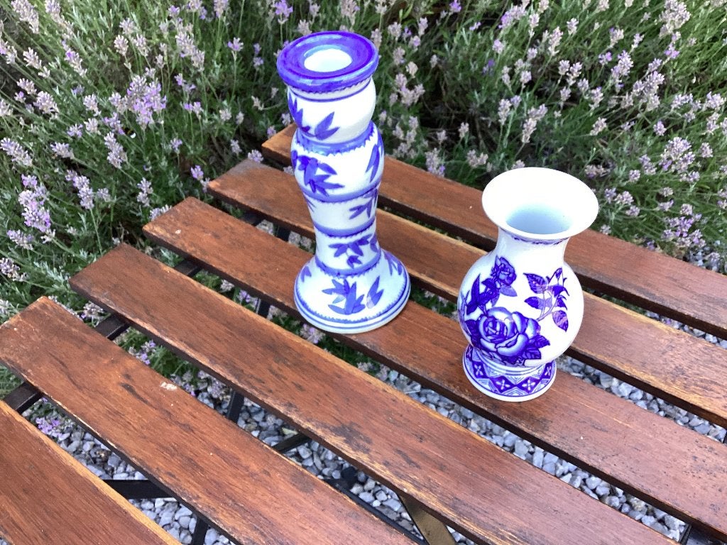 Bougeoir et vase, Maison & Meubles, Enlèvement, Utilisé