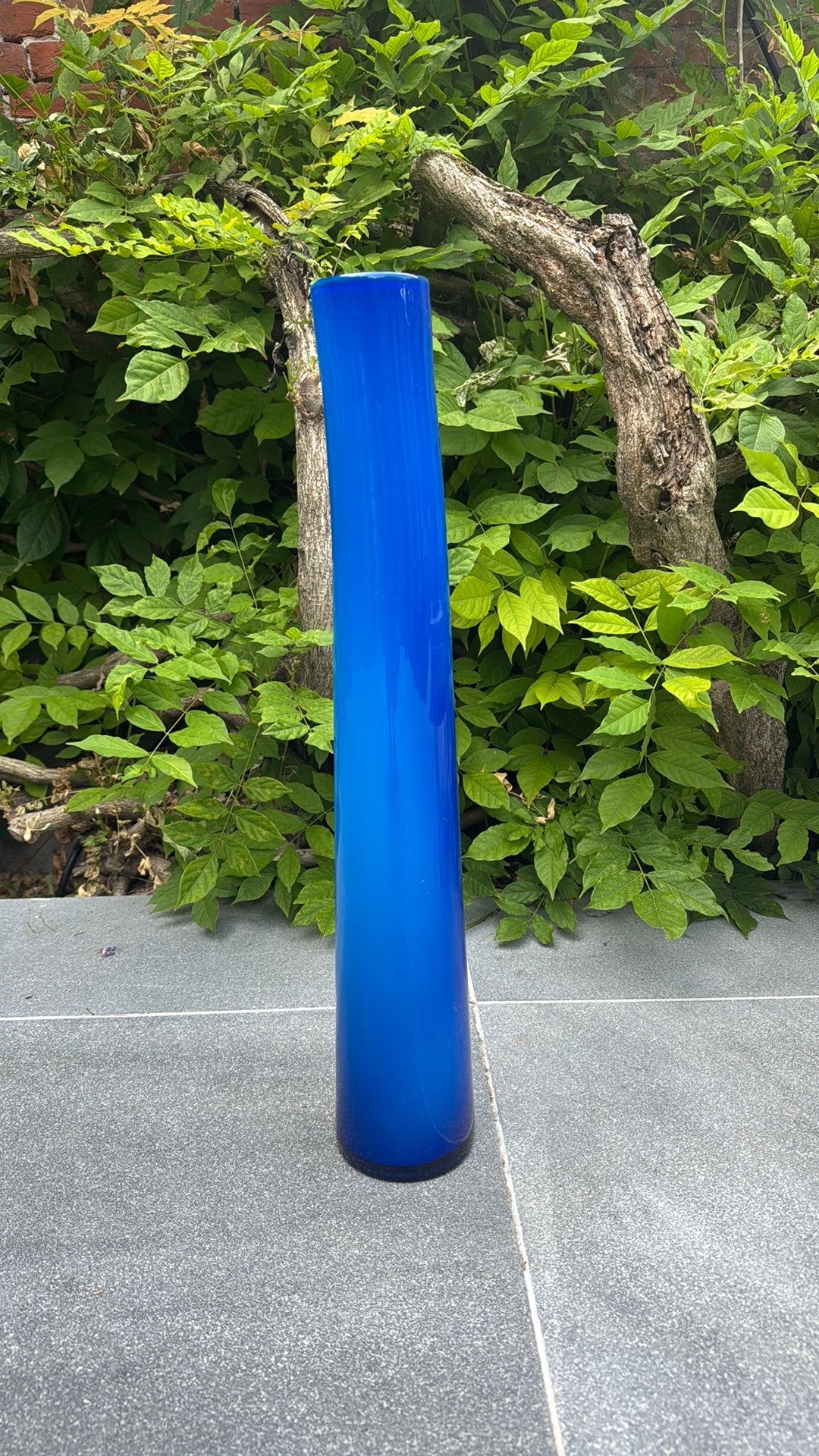 Prachtige reuzegrote blauwe vaas, Ophalen, Zo goed als nieuw, Wit
