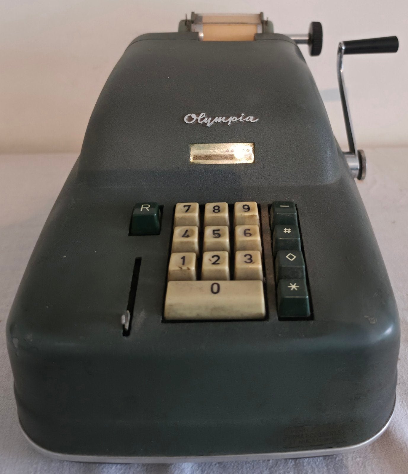 Olympia mechanische rekenmachine met printer '50-'60, Ophalen
