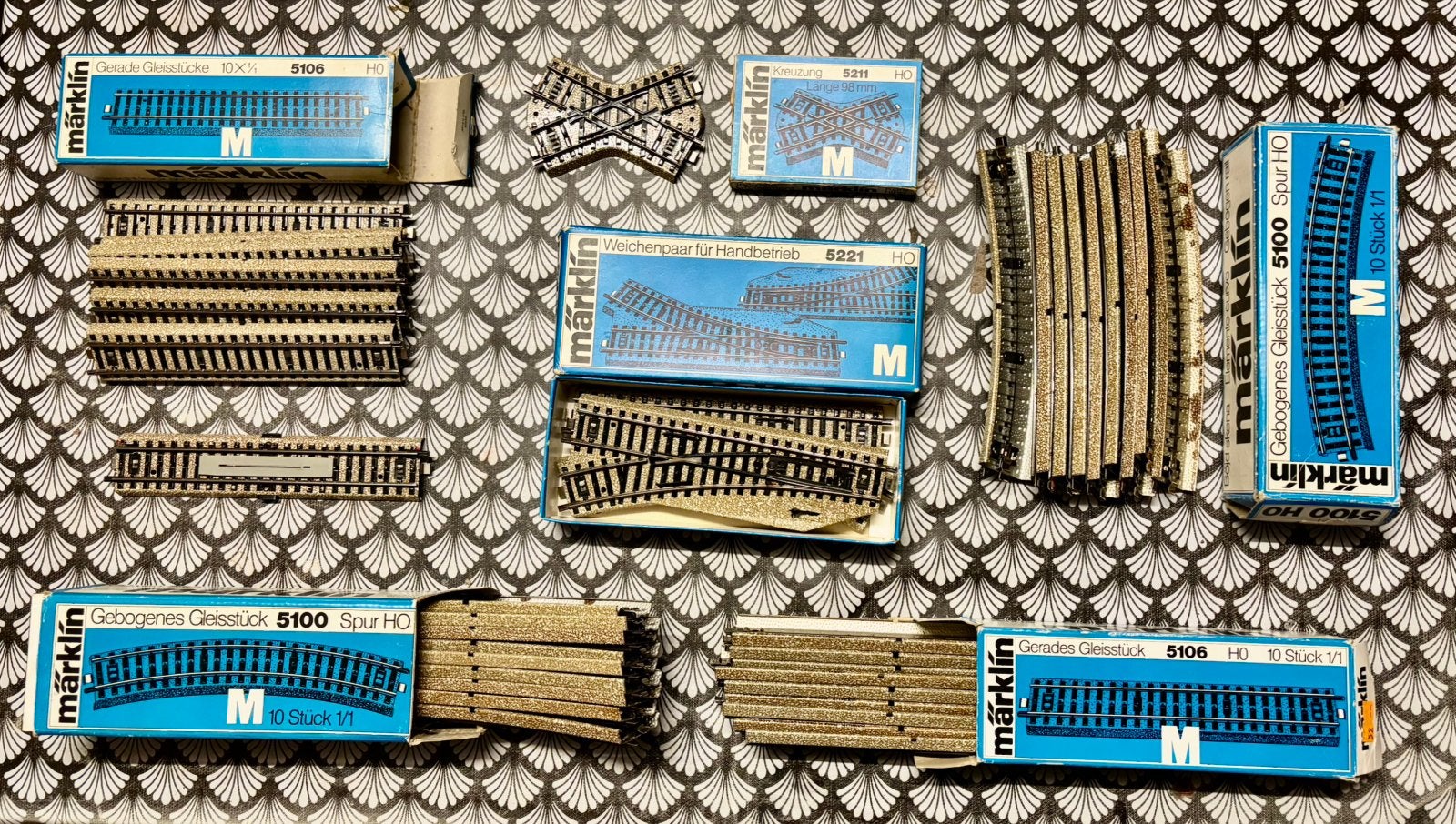 Set rails en wissels voor Marklin HO-treinen, Ophalen of Verzenden, Zo goed als nieuw, Rails