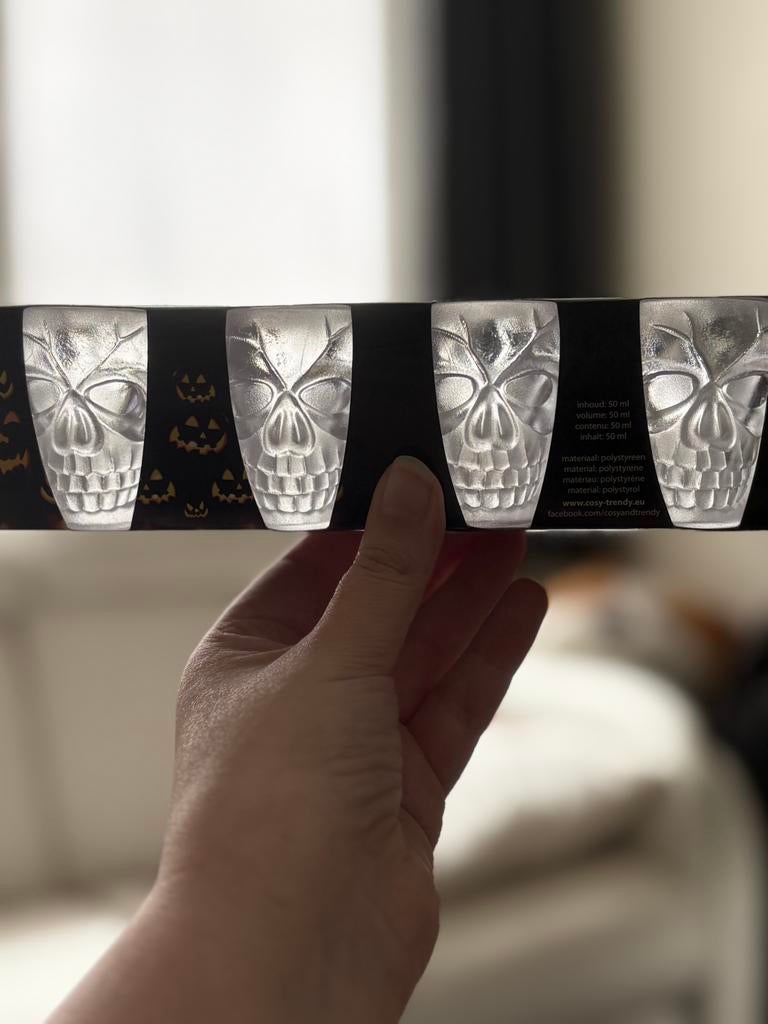 Verres à liqueur en forme de crâne en plastique Cosy&Trendy., Neuf, Verre ou Verres, Enlèvement ou Envoi, Autres matériaux
