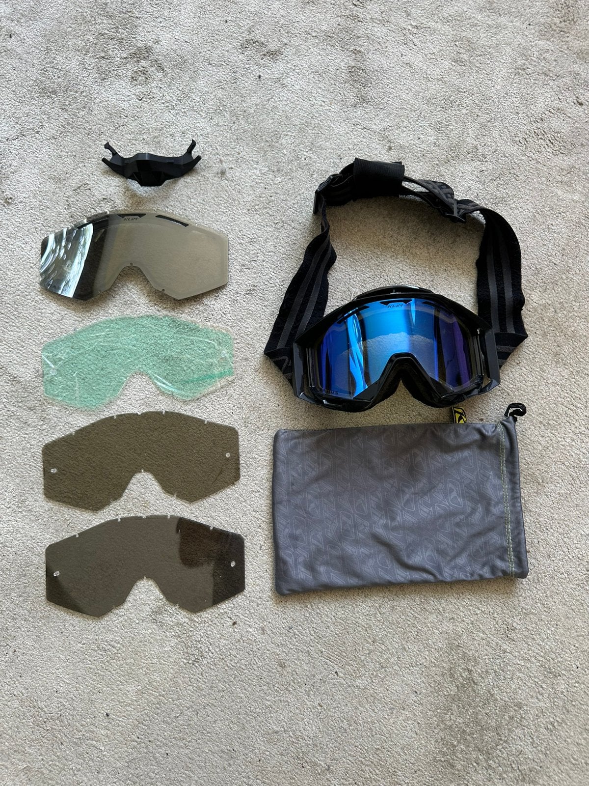Masque Cross KLIM RADIUS - avec Ecrans de rechange, Motoren, Ophalen, M