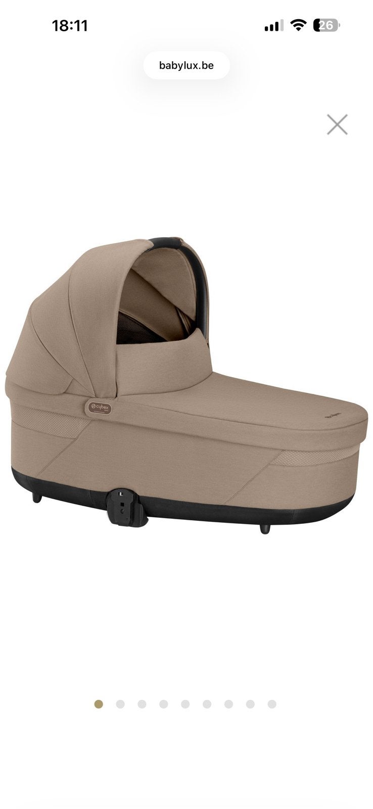 Nacelle Cybex balios S Lux, Enfants & Bébés, Enlèvement, Comme neuf, Autres marques