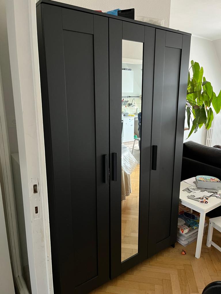 Kleerkast met spiegel, Ophalen, Gebruikt, 100 tot 150 cm, 150 tot 200 cm