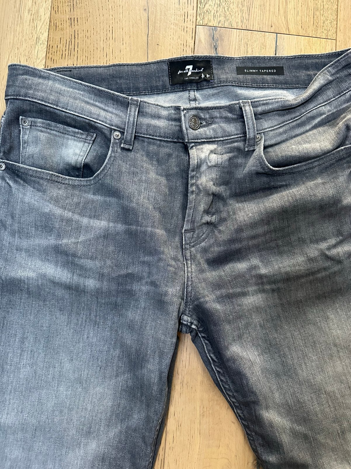 Jean 7 For All Mankind Gris Tissu Italien, Envoi, Comme neuf, Taille 48/50 (M), Gris