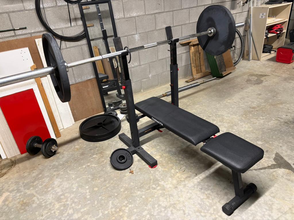 ATX Squat rack, Olympische stang, olympische platen, Sport en Fitness, Fitnessmaterialen, Ophalen, Zo goed als nieuw