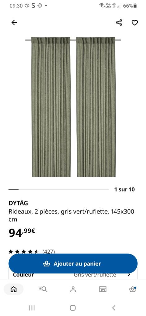 DYTÃG gordijnen, Huis en Inrichting, Ophalen, Groen