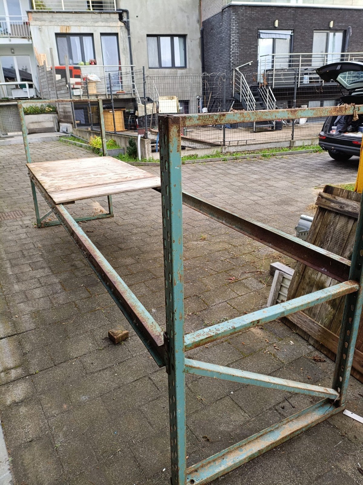 zware stalen magazijnstelling, Ophalen