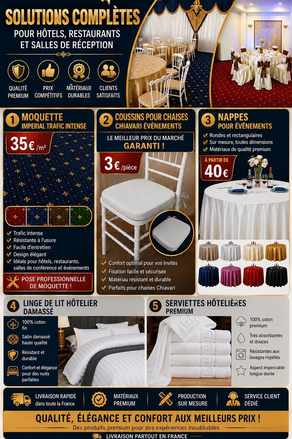 Ideal Carpet Resto & Event, Enlèvement