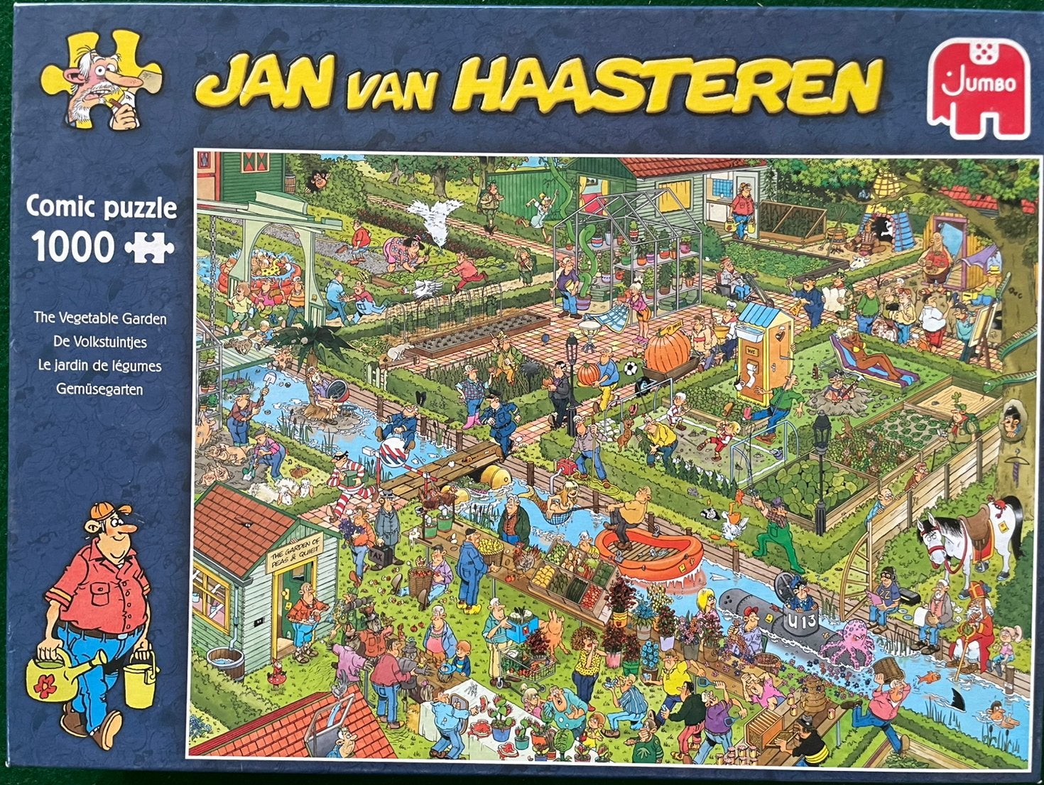 Jan van Haasteren 1000 stukjes - De Volkstuintjes, Hobby en Vrije tijd, Denksport en Puzzels, Ophalen of Verzenden, Zo goed als nieuw