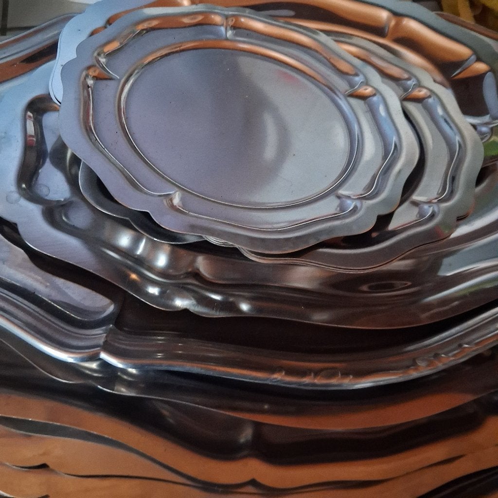Plats inox, Maison & Meubles, Cuisine | Vaisselle, Plateau, Enlèvement, Utilisé, Autres matériaux