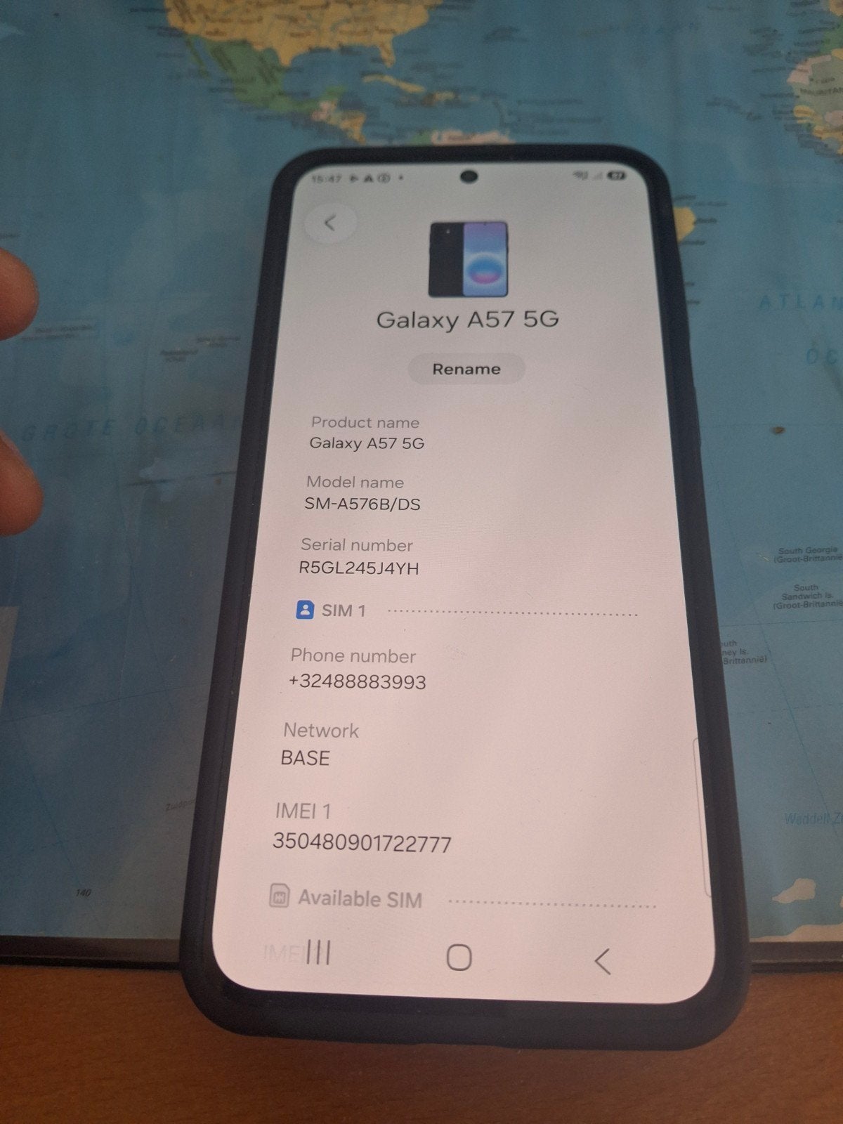 2 weken oude galaxy A57 en hoes, Telecommunicatie, 256 GB, Ophalen, Nieuw, Android OS