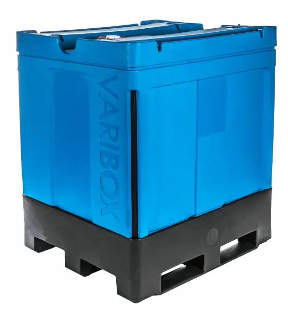 Ibc varibox 1000 l 1 gebruikt voor diesel 1 voor afvalolie, Ophalen