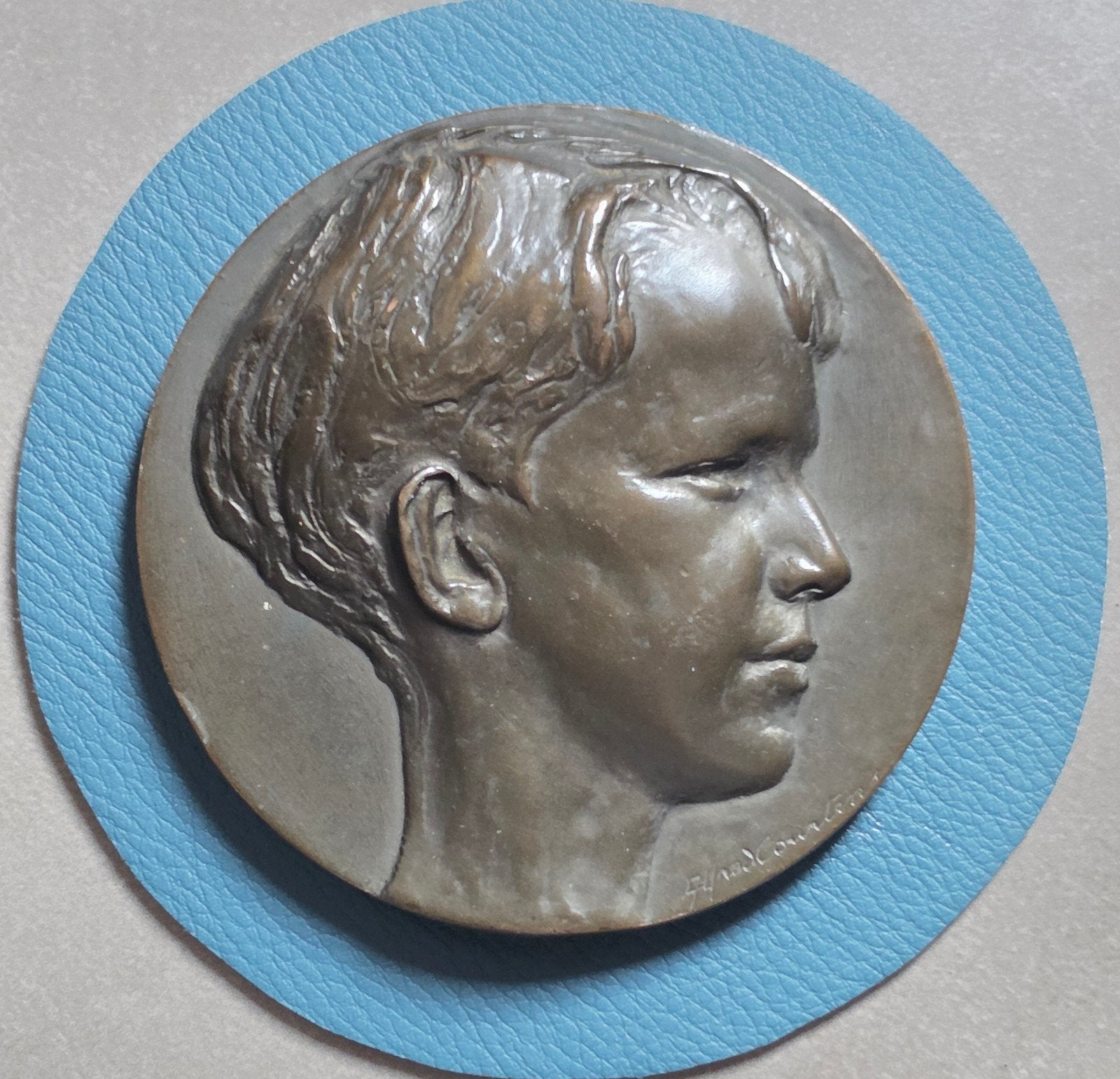 medaille Prins Boudewijn ( A.Courtens ) 75mm +300 gram, Postzegels en Munten, Ophalen of Verzenden