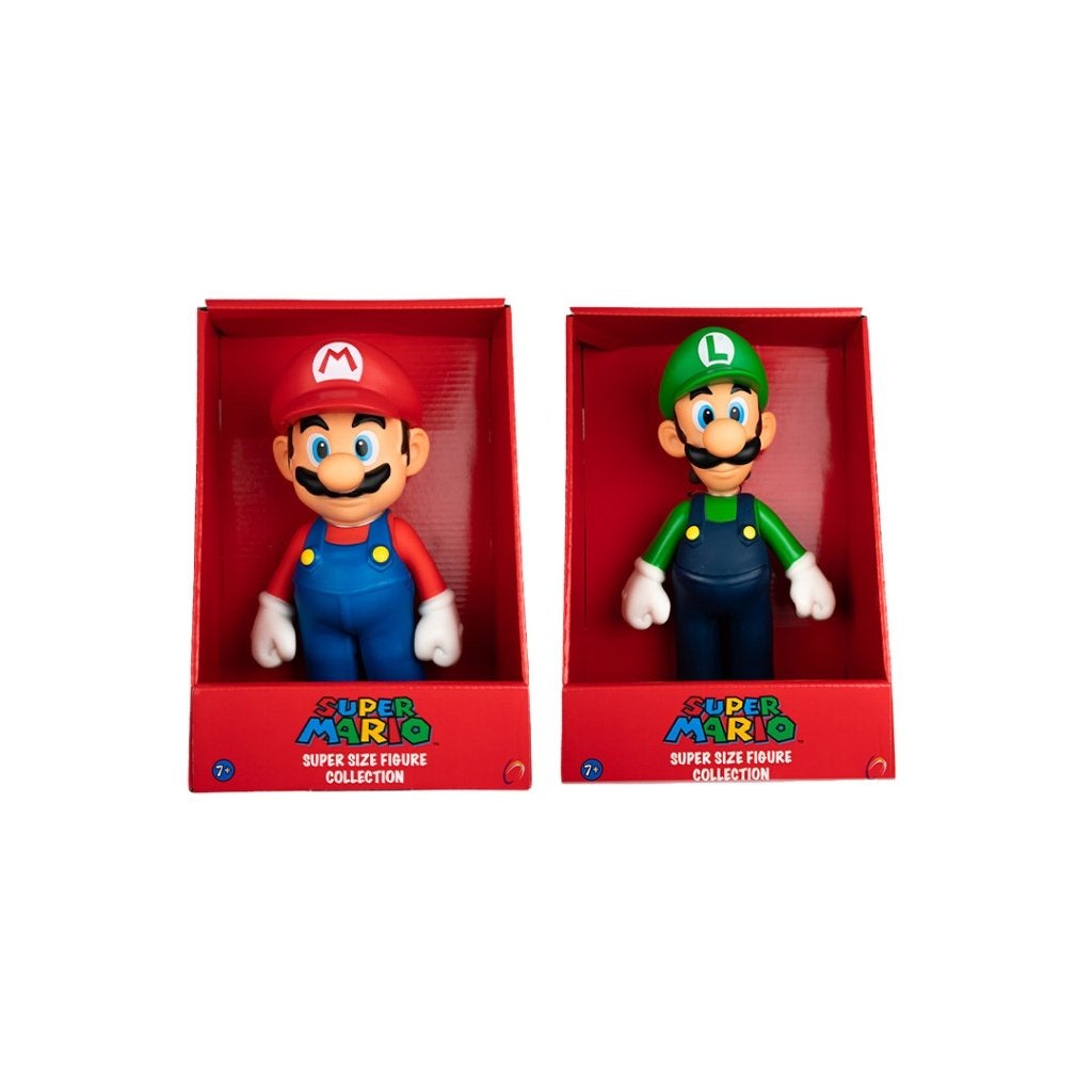 Collection de figurines Super Mario Super Size - Mario+Luigi, Enlèvement ou Envoi, Neuf