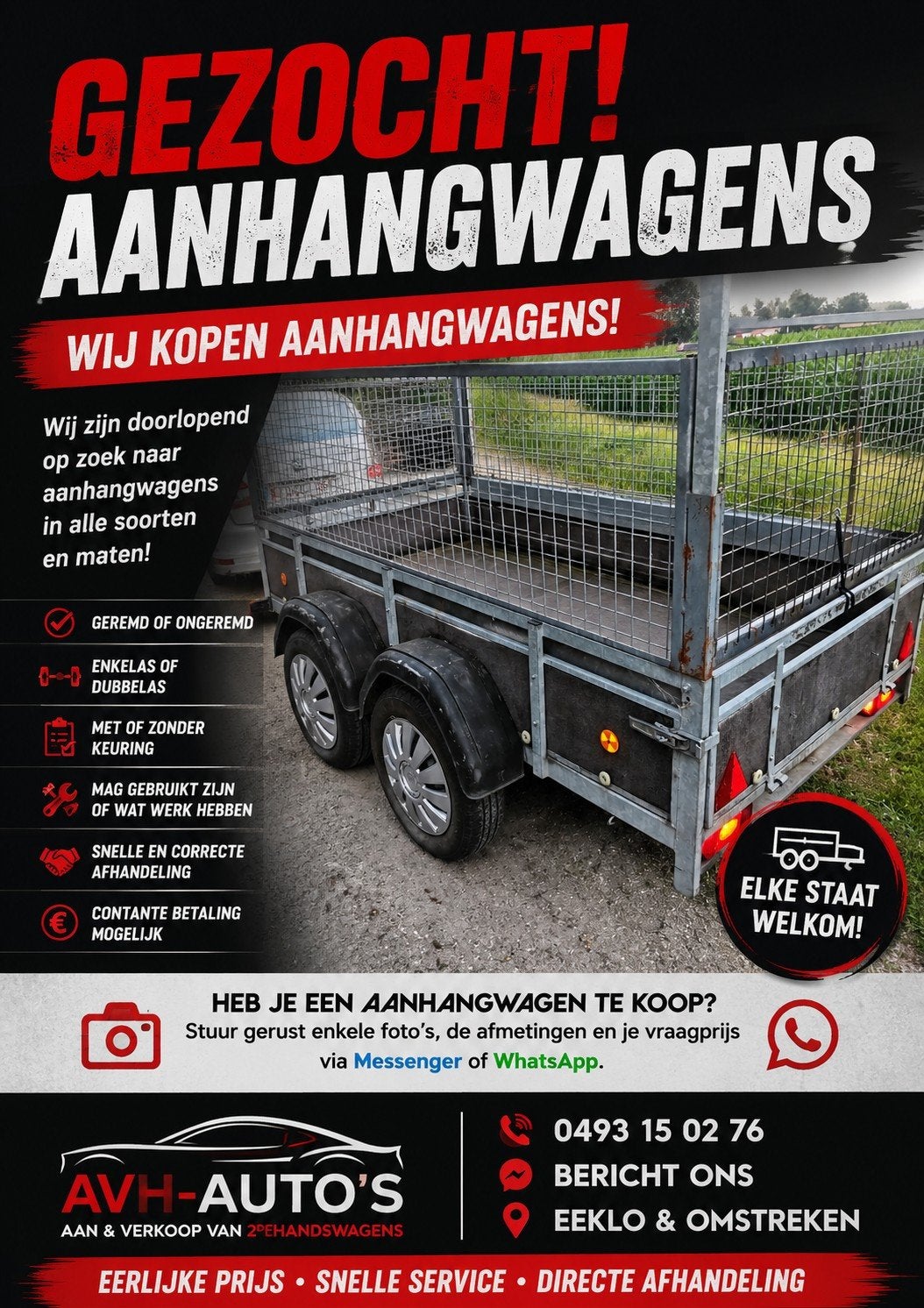 Aanhangwagen, Auto diversen, Ophalen