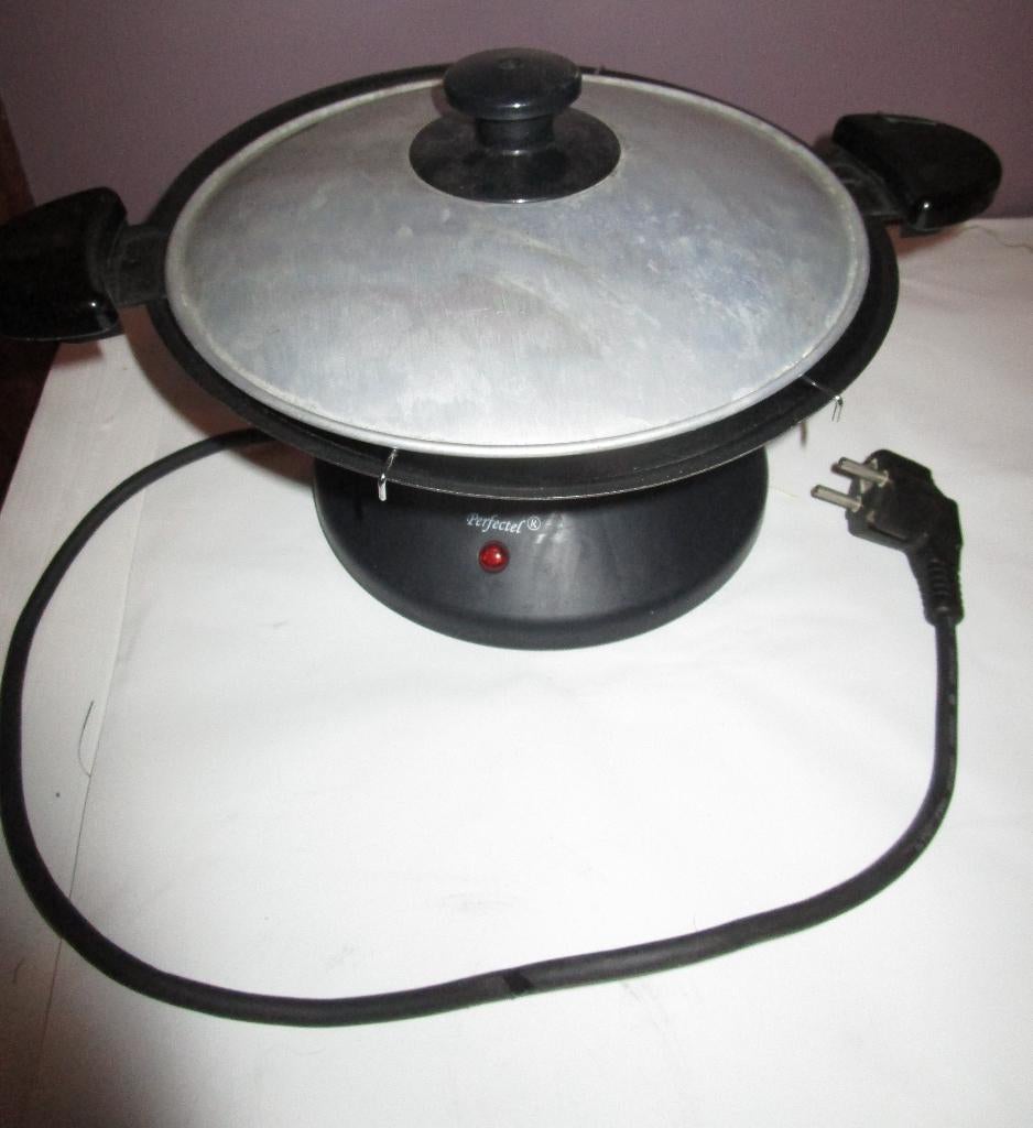 Nieuwe kleine elektrische wok, Enlèvement, Assiettes lavables au lave-vaisselle, Neuf