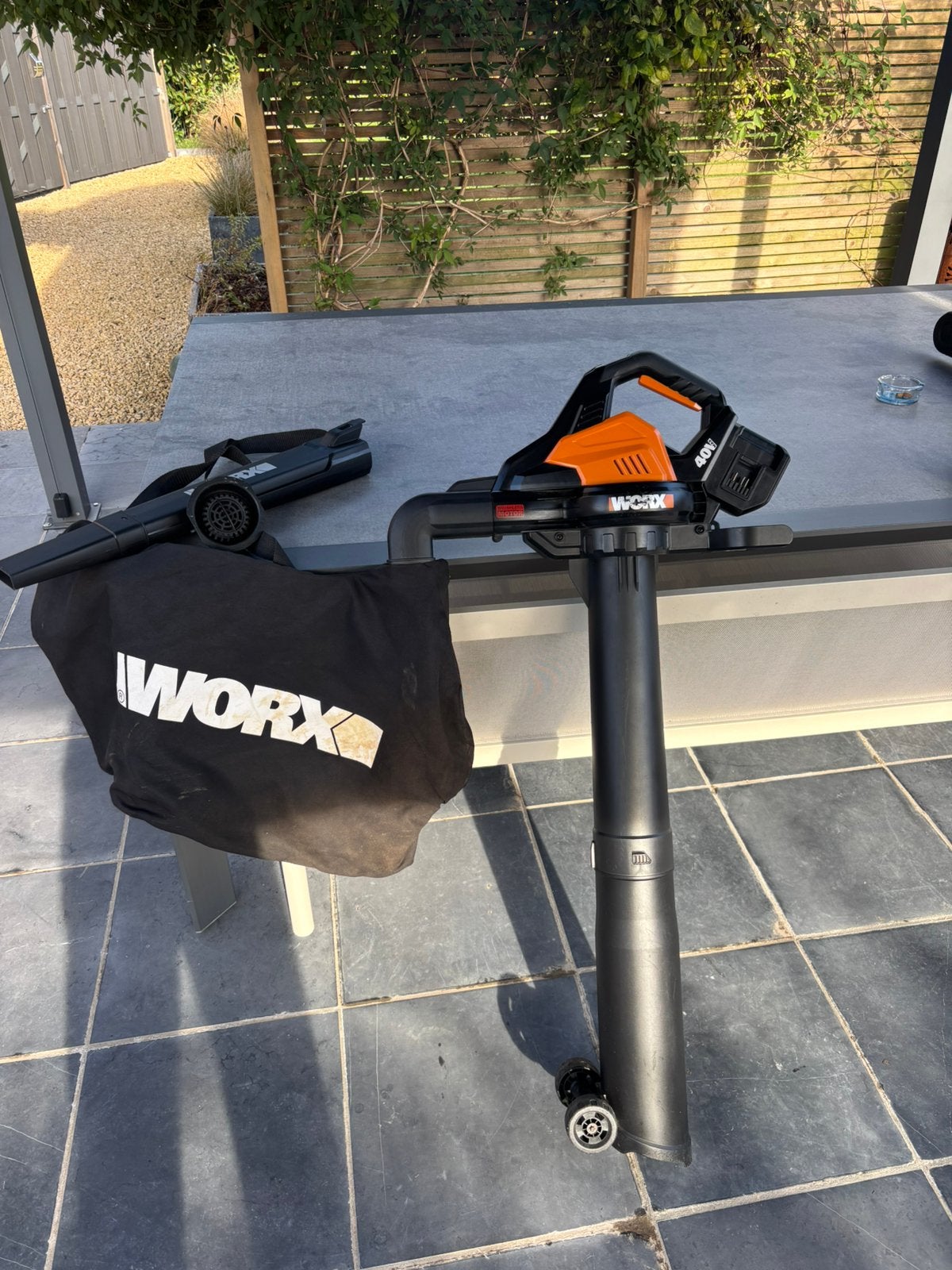 Souffleur aspirateur worx sans batterie, Enlèvement, Utilisé, Batterie