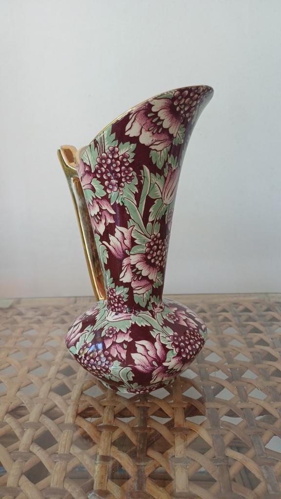 Vintage vaas 20,5 cm Keralux Boch Freres, Ophalen