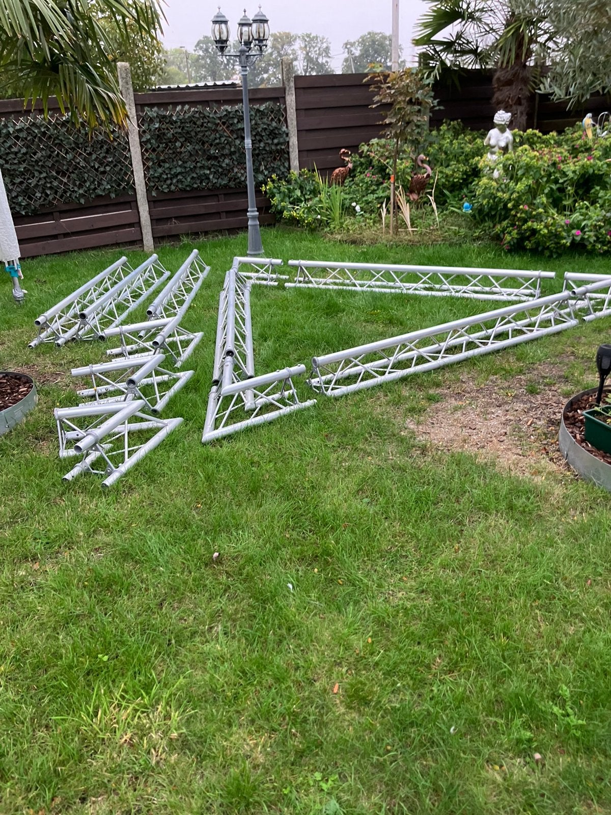 2x driehoek truss van 3 x 3 meter, Musique & Instruments, Enlèvement, Comme neuf, Lumières