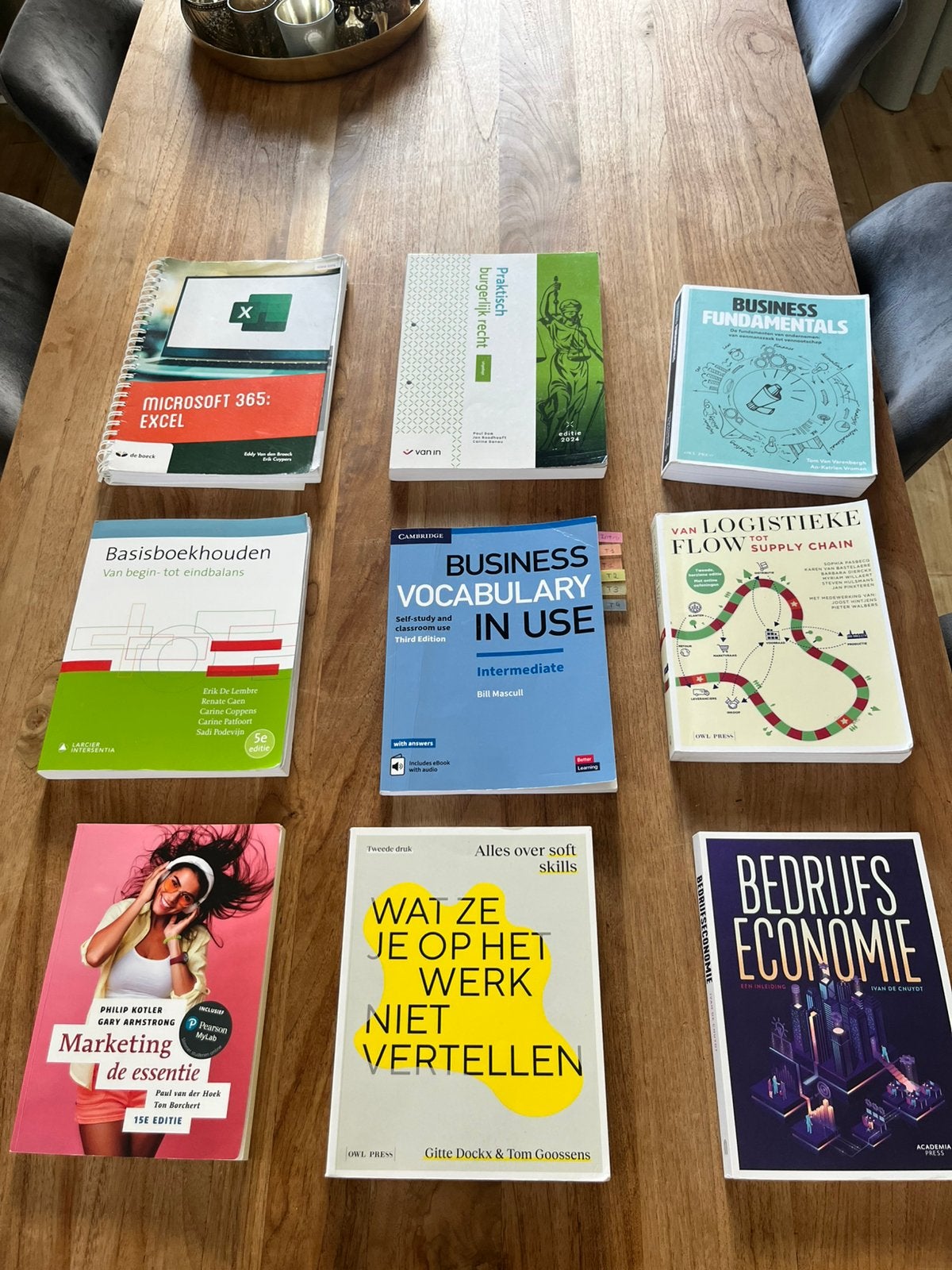 Boeken 1 ste jaar bedrijfsmanagement Artevelde, Ophalen, Zo goed als nieuw
