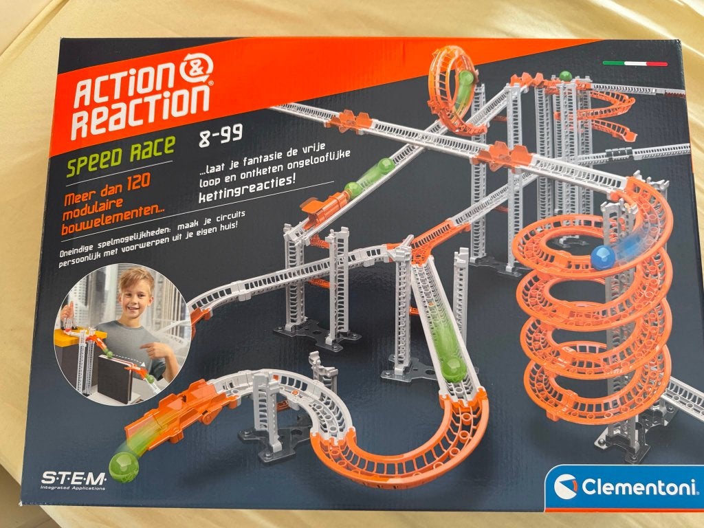Knikkerbaan - Clementoni - Action & reaction Speed Race, Ophalen, Nieuw