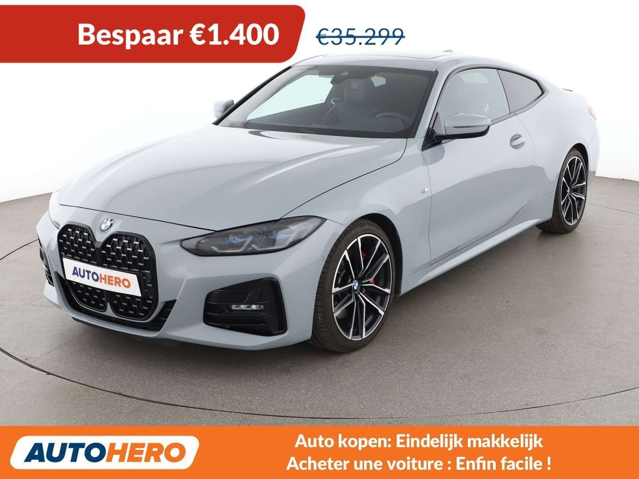 BMW 4 Serie 420 420d Mild-Hybrid M Sport (automatique), Autos, Argent ou Gris, Achat, Euro 6, https://public.car-pass.be/vhr/0f5fa1c8-f88a-4a61-a4c9-c8a72b85d2f0