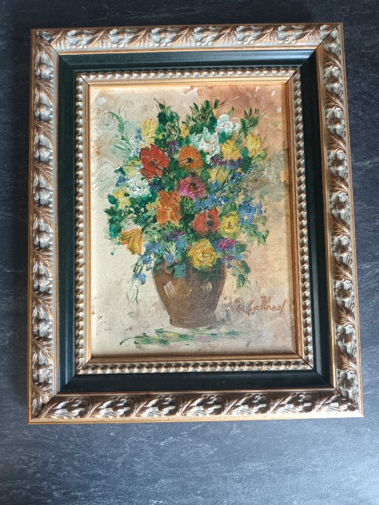 Peinture a l´huile sur toile avec certificat, Antiquités & Art, Peinture à l'huile, Expressionniste, Enlèvement, Toile
