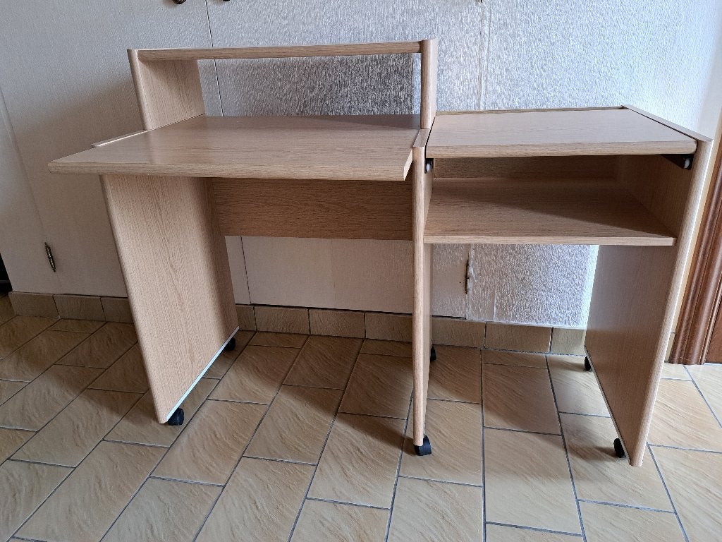 Bureau/computertafel op wieltjes, Autres marques, Bureau d'ordinateur, Comme neuf, Enlèvement