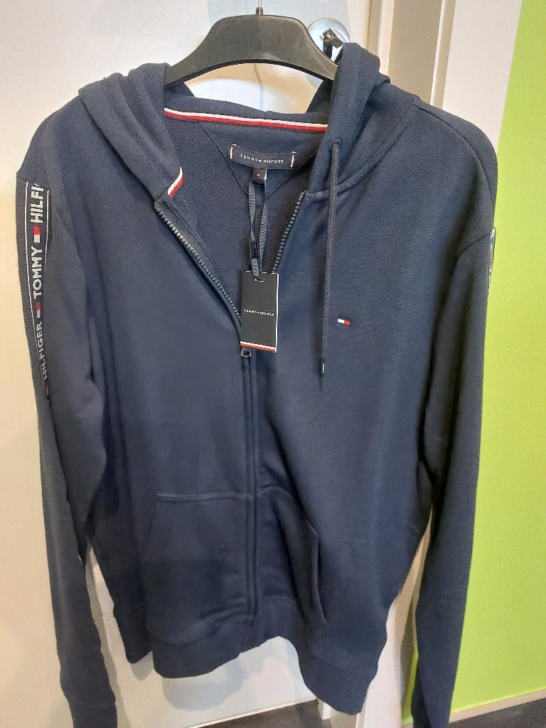 Tommy hilfiger trui met tirrent en kap ( nieuw), Ophalen, Nieuw, Blauw, Tommy hilfiger