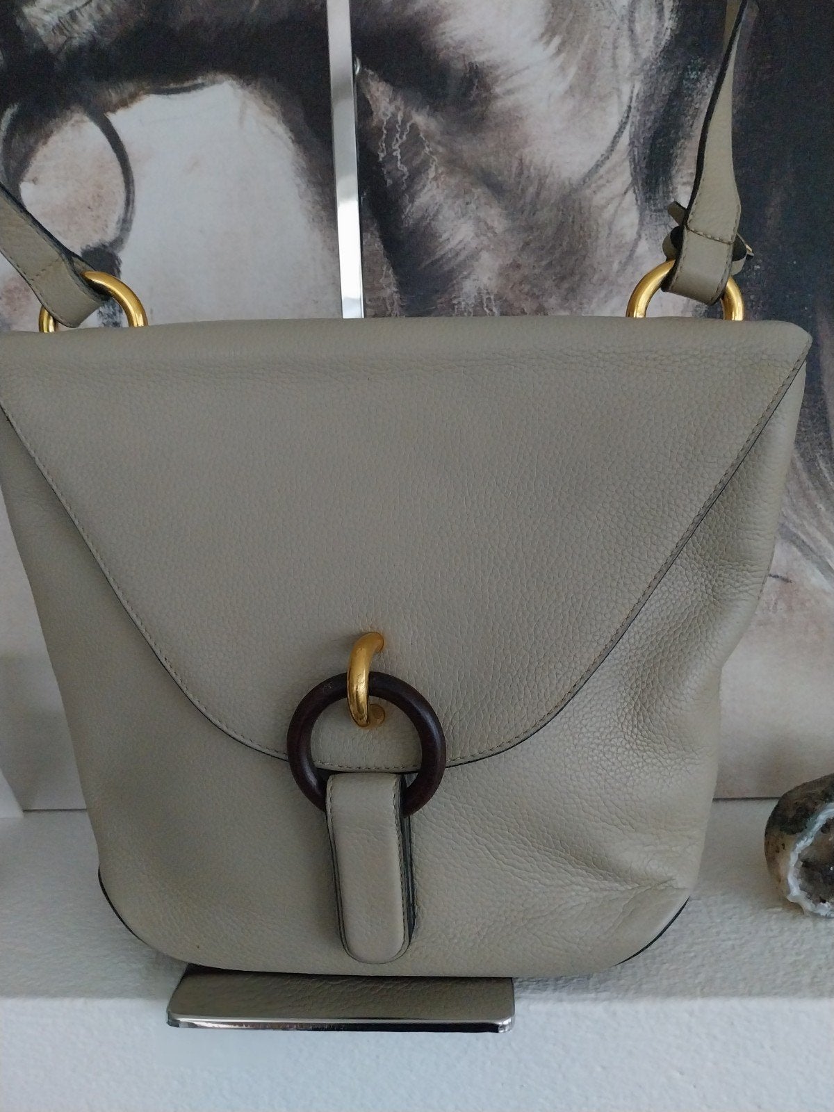 Delvaux beige/zandkleurig, Ophalen of Verzenden, Zo goed als nieuw, Beige