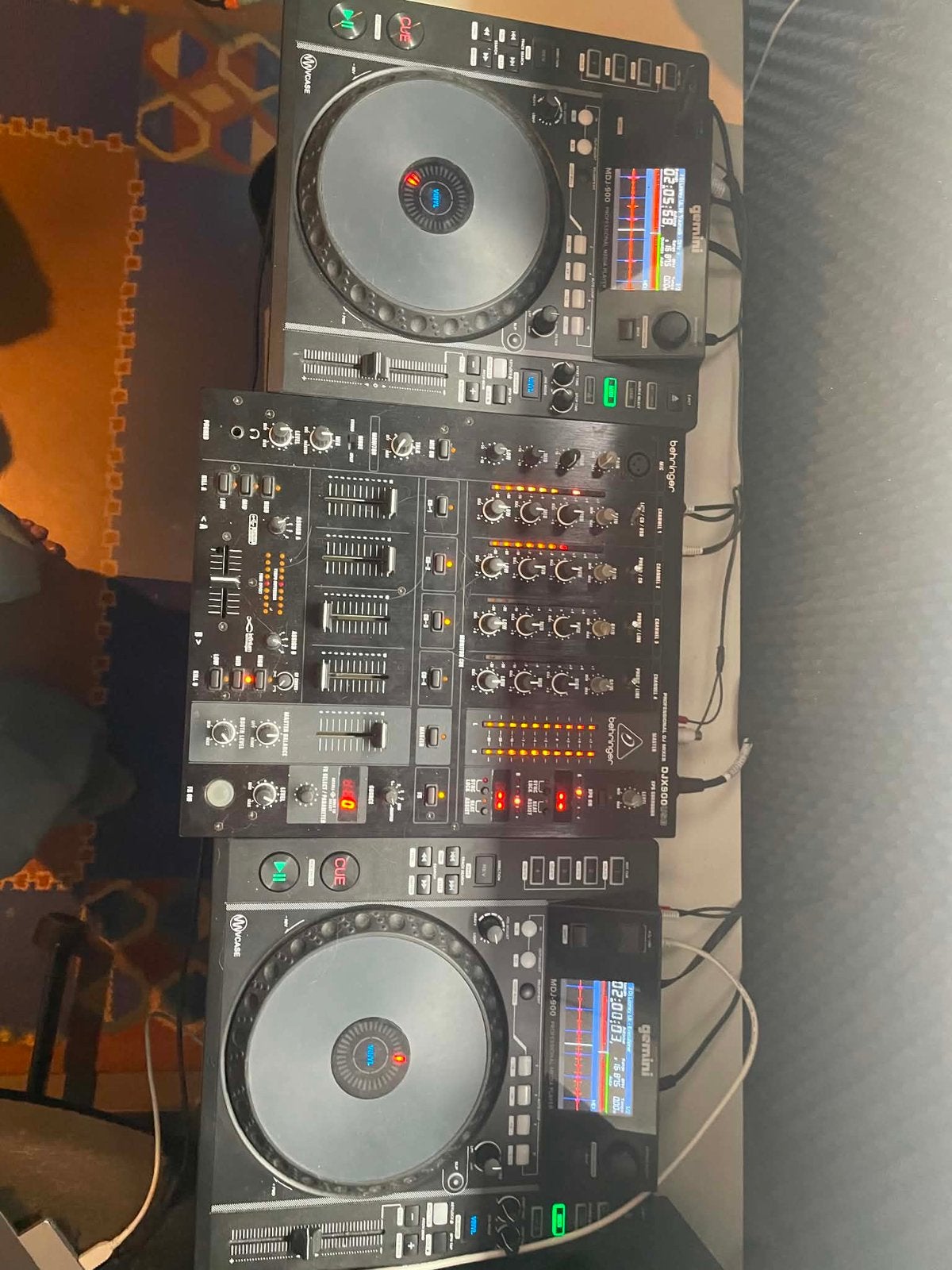 Gemini MDJ 900 2x & behringer djx 900 met alle kabels, Musique & Instruments, DJ sets & Platines, Utilisé, DJ-Set, Behringer, Enlèvement