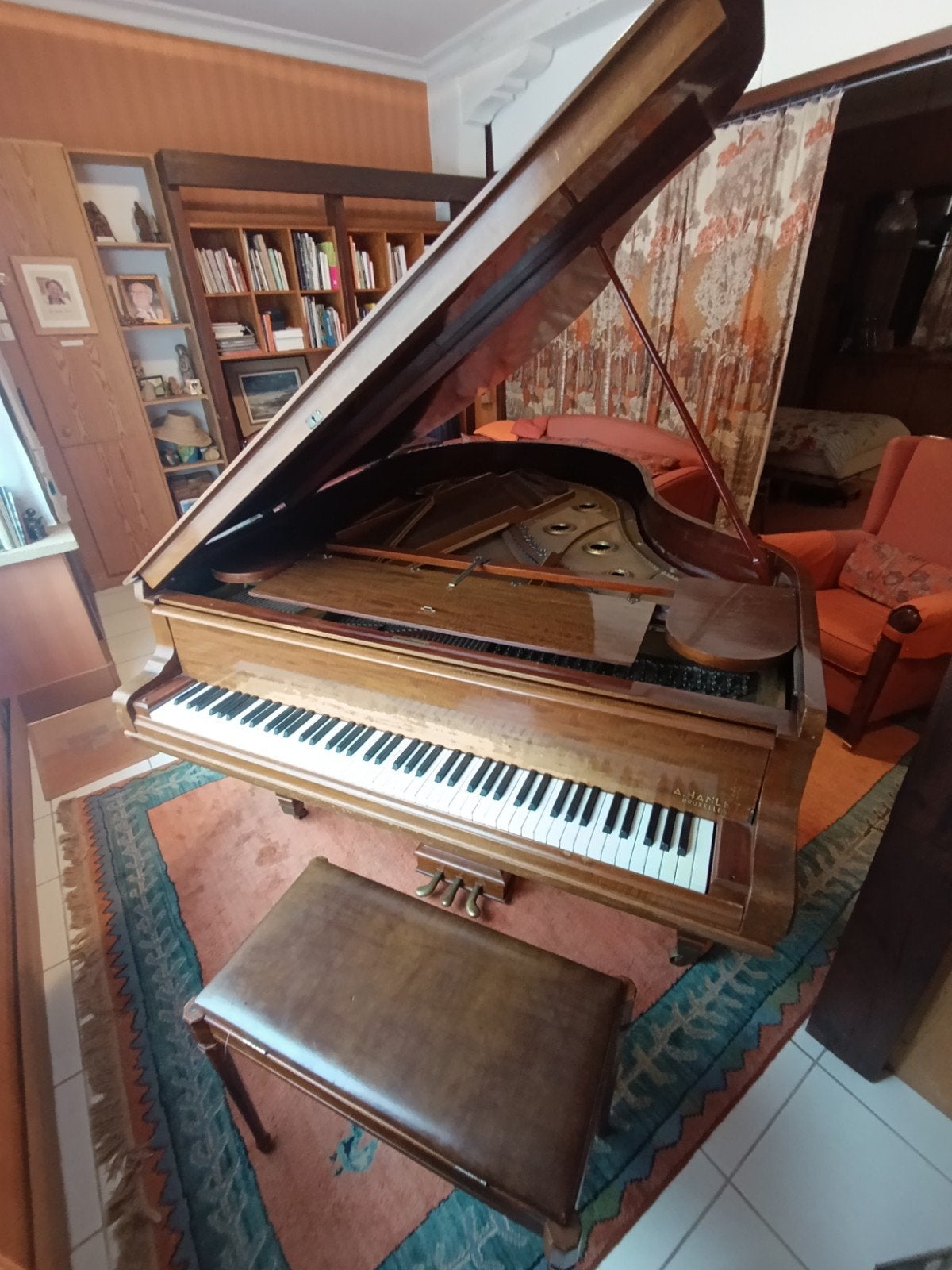 Mason & Hamlin Boston 1907 Model AA - Medium Grand 173cm - B, Enlèvement, Comme neuf, Brun, À queue