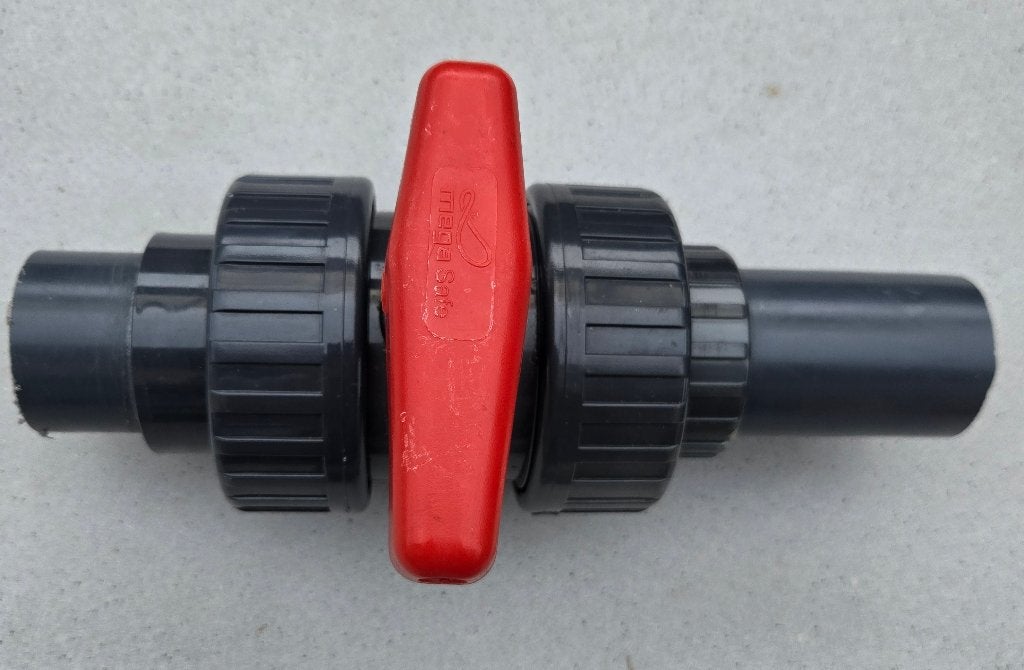 PVC kogelkraan 50 mm dubbele wartel.(Plimex), Jardin & Terrasse, Accessoires de piscine, Enlèvement ou Envoi, Comme neuf