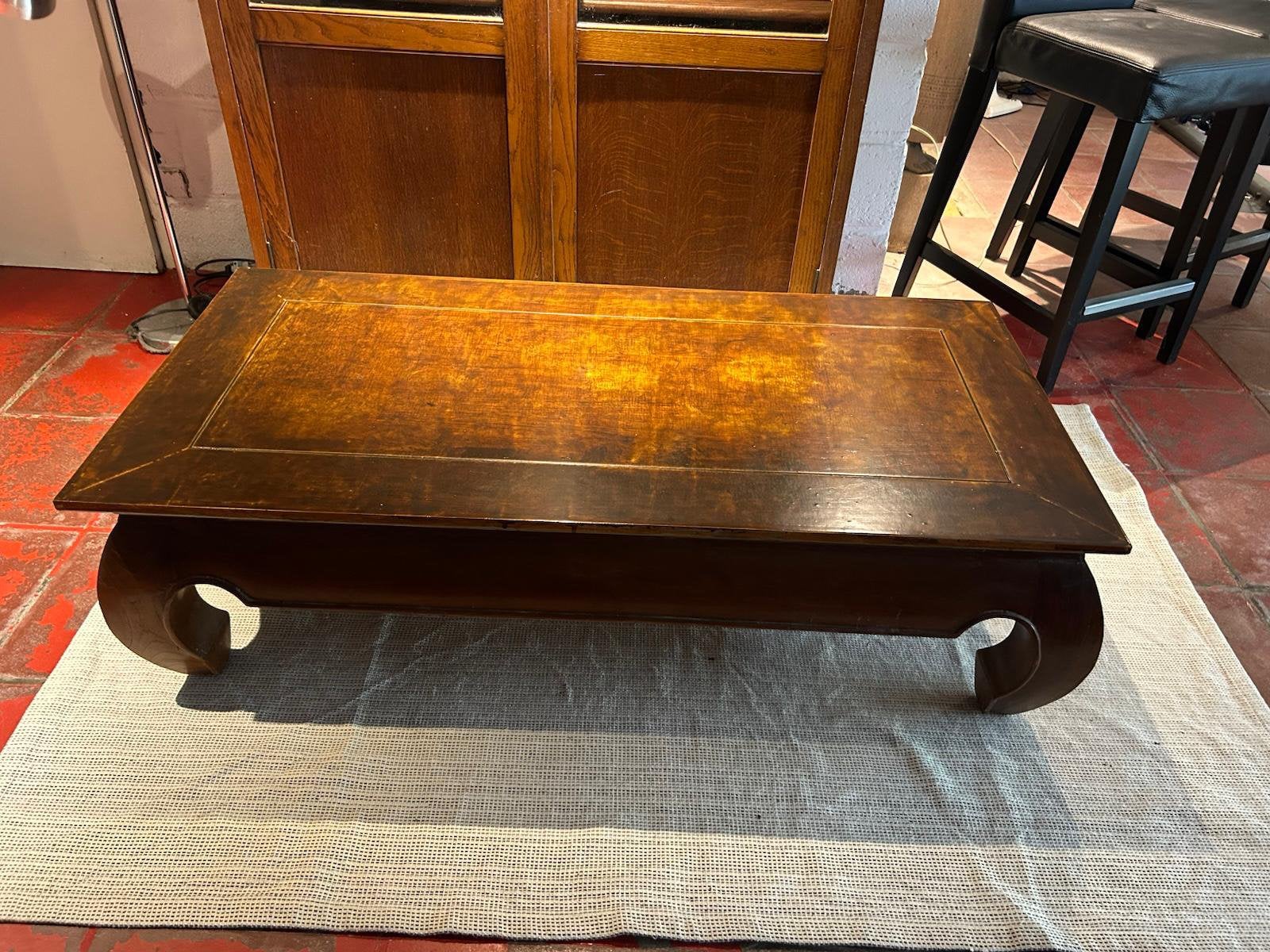 Table basse bois style indonesien, Ophalen, Gebruikt