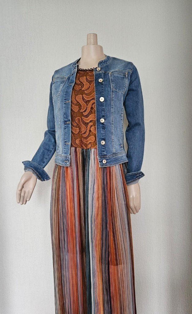 Terre Bleue spijkerjas maat 36/38 elastisch denim, Ophalen of Verzenden, Zo goed als nieuw, Maat 36 (S), Terre Bleue