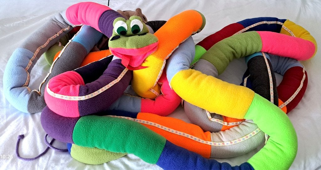 Hele lange slang in fleece-stof, Kinderen en Baby's, Ophalen, Gebruikt