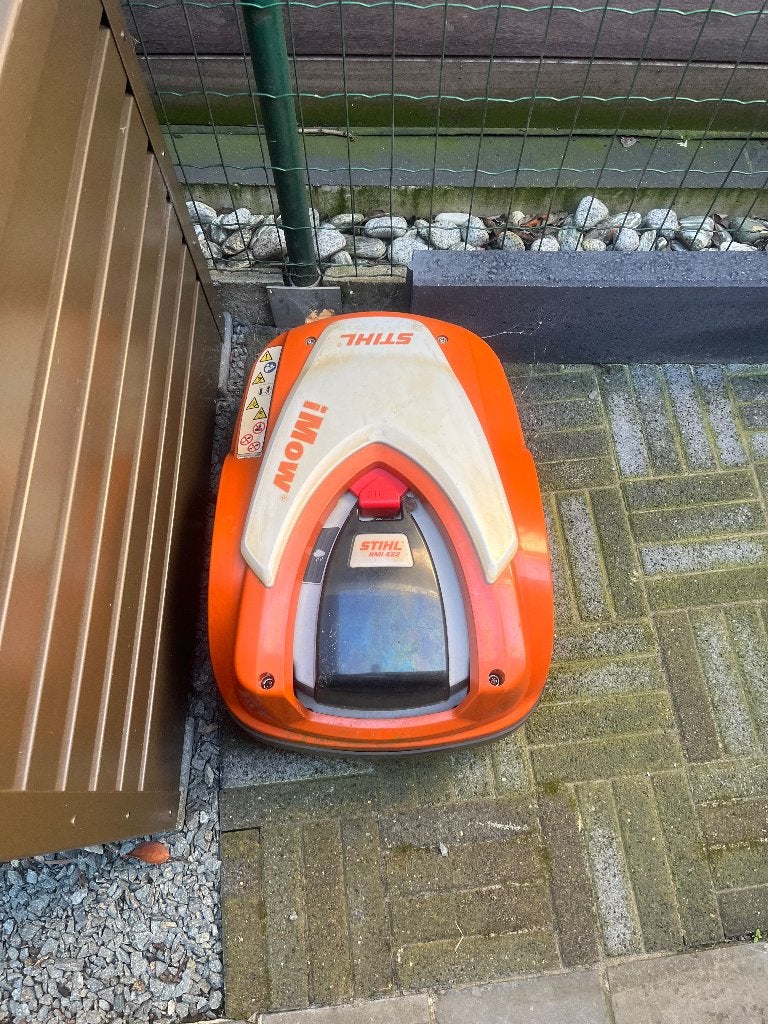 Stihl imow rmi422, Tuin en Terras, Grasmaaiers, Ophalen, Gebruikt, Elektrische grasmaaier, 30 t/m 39 cm