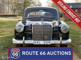Mercedes-Benz 180 B Ponton | 1960 | Route 66 Auctions, Auto's, Oldtimers, Zwart, Mercedes-Benz, Bedrijf, Handgeschakeld