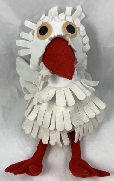 Interimage Fabeltjeskrant Juffrouw Ooievaar Handpop 30cm, Overige merken, Overige typen, Zo goed als nieuw, Middelgroot (20 tot 80 cm)