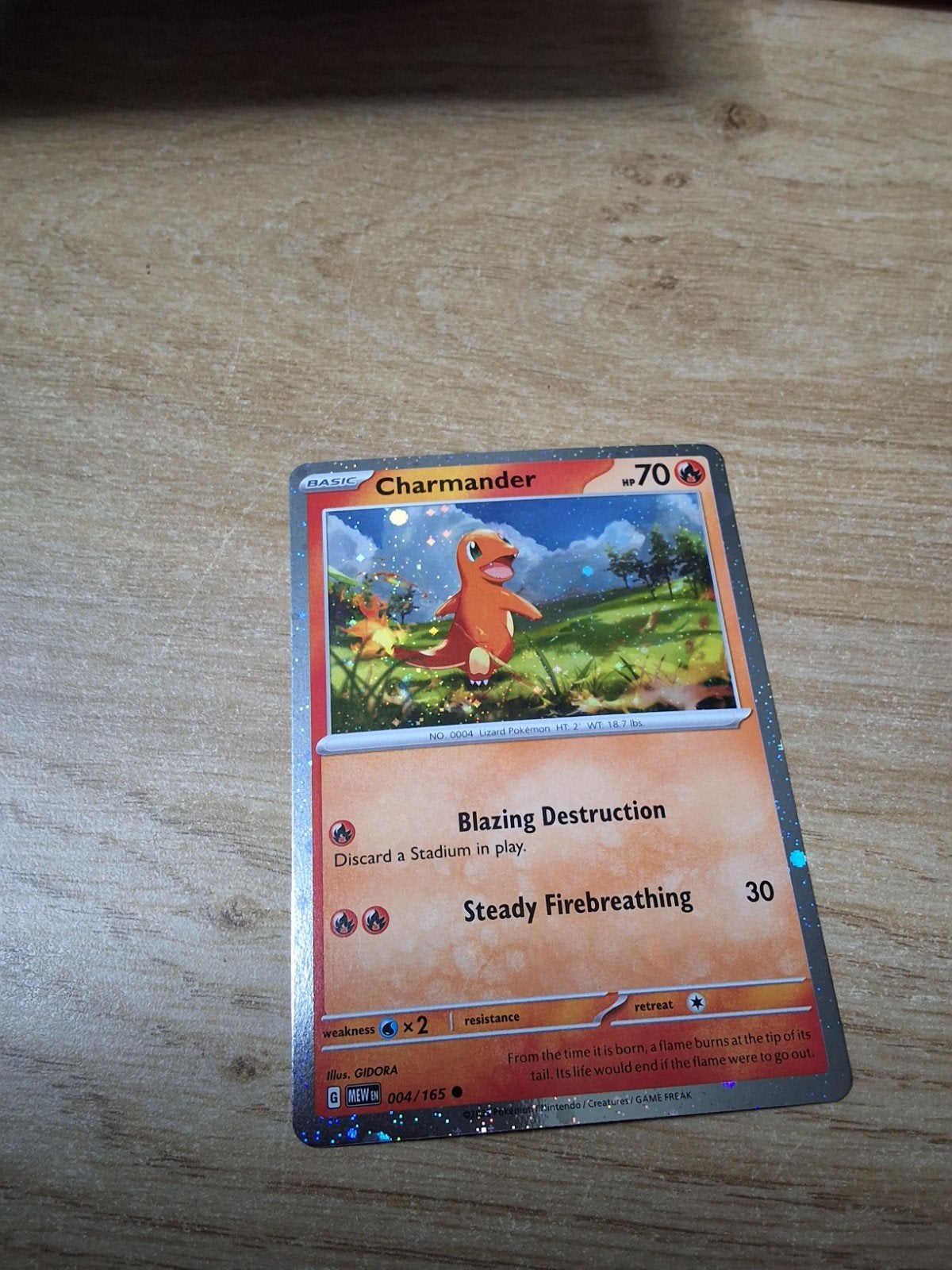 charmander MEW 004/165 Cosmos, Ophalen, Booster, Foil