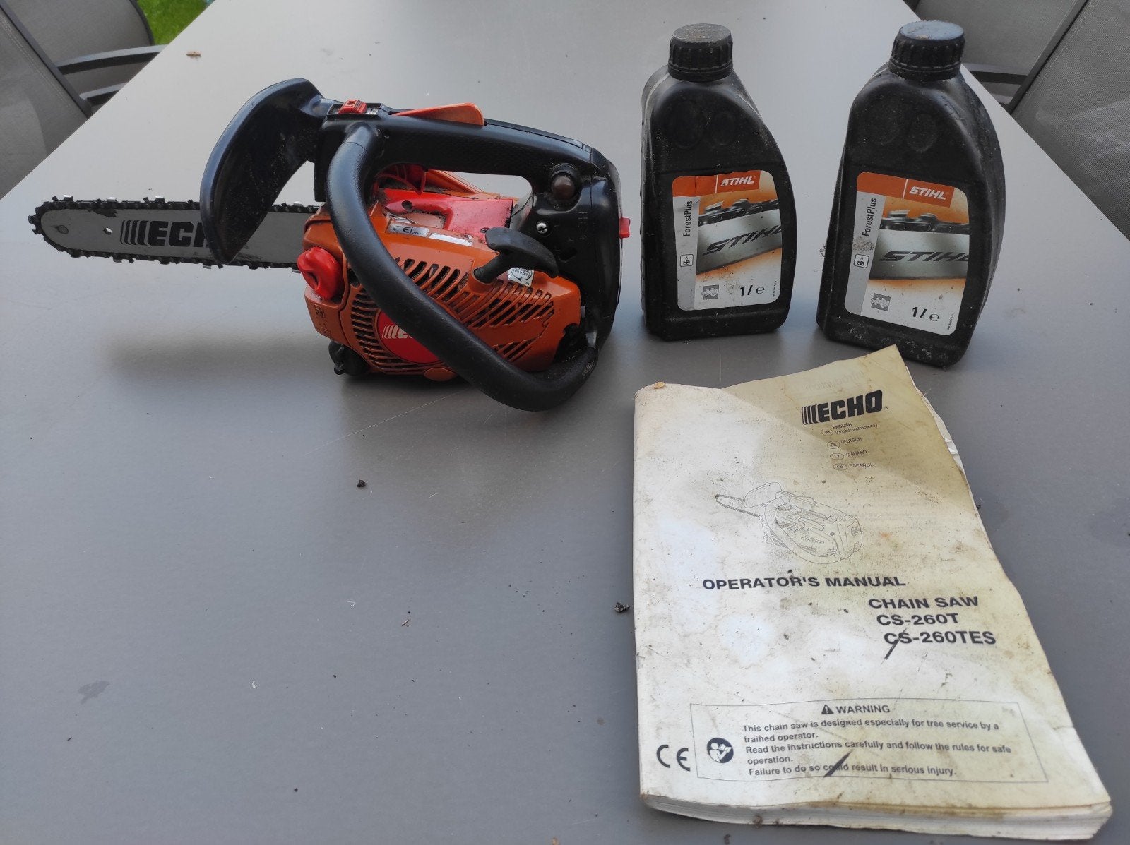 Echo cs-260tes kettingzaag+handleiding+2 bussen olie, Ophalen
