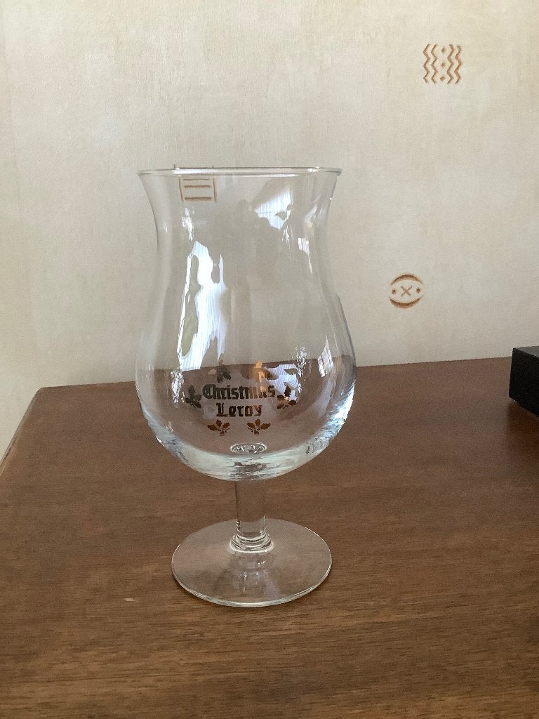 8 bierglazen christmas Leroy Watou, Verzamelen, Glas en Drinkglazen, Ophalen, Zo goed als nieuw, Overige typen