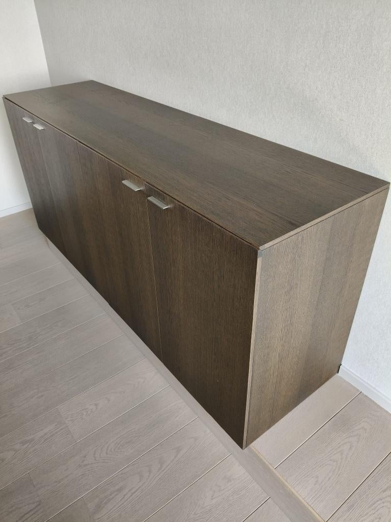 Eiken lage kast Arco design, Huis en Inrichting, Kasten | Buffetkasten, Zo goed als nieuw, Minder dan 100 cm, 150 tot 200 cm, 25 tot 50 cm