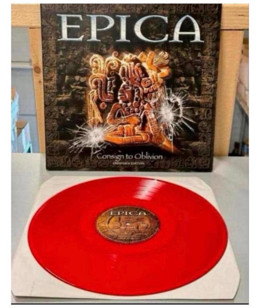 Epica Consign To Oblivion 1X rood Vinyl TMV 072 Expanded ed, Colored vinyl, Ophalen of Verzenden, Zo goed als nieuw, 12 inch
