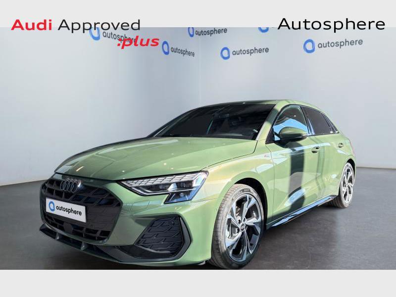 Audi A3 Sportback A3 Sportback 35 TFSI S line S tronic, Automaat, Zilver of Grijs, Stadsauto, Lederen bekleding